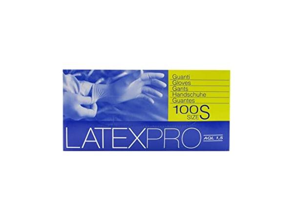 GUANTI LATEX PRO C/POLVERE PC x100